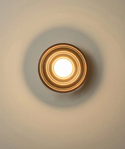 Colette Ripple Walnut LED Wall Lamp