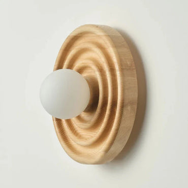 Colette Ripple Walnut LED Wall Lamp