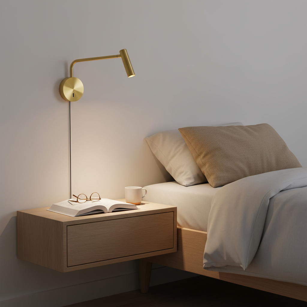 Aurélie Rizo Reading Plug-In Wall Lamp with Adjustable LED Arm