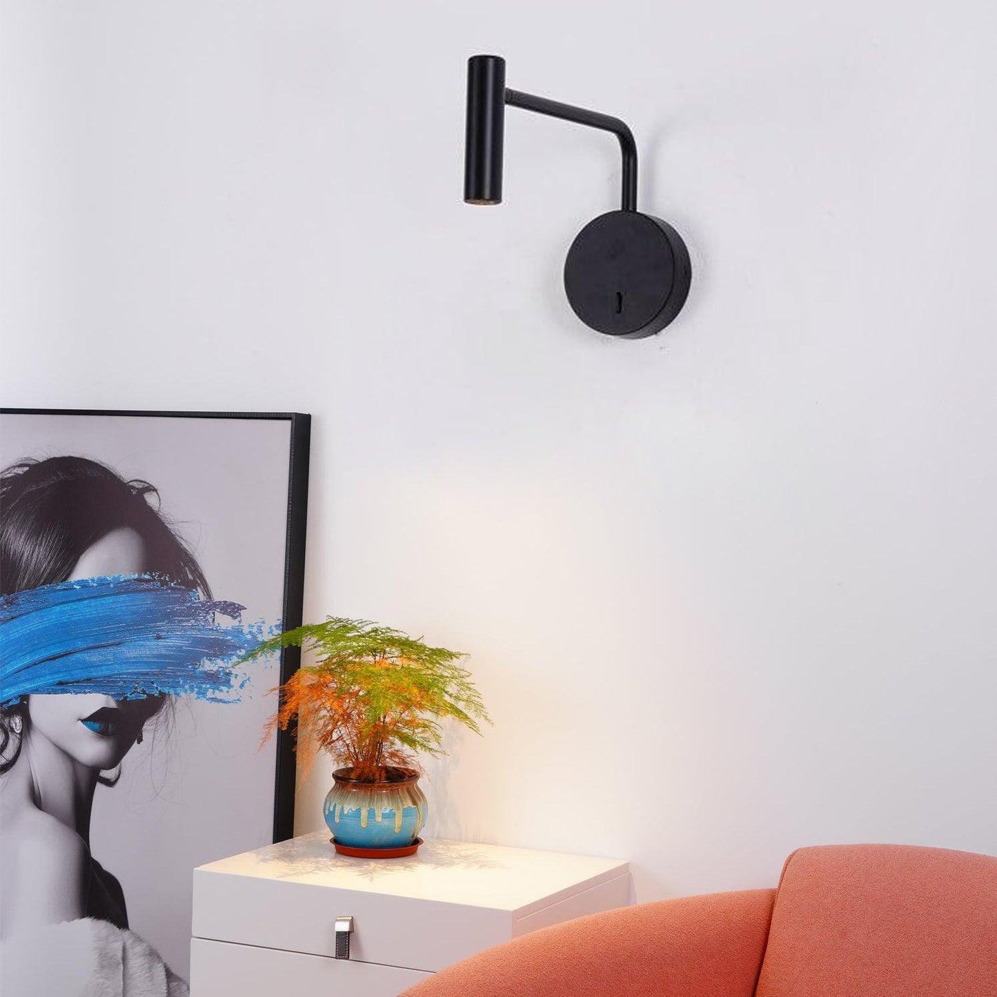 Aurélie Rizo Reading Plug-In Wall Lamp with Adjustable LED Arm