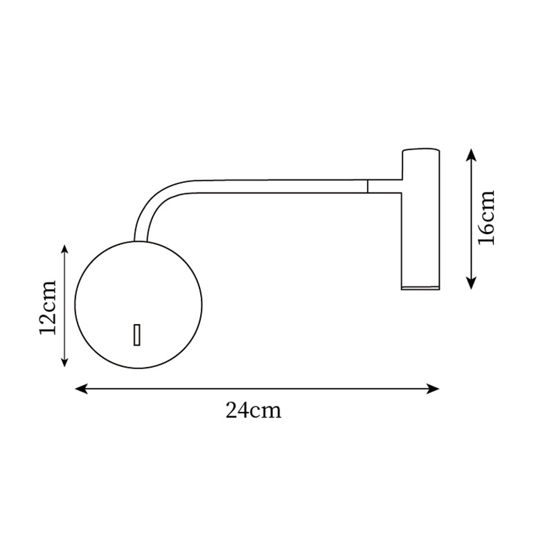 Aurélie Rizo Reading Plug-In Wall Lamp with Adjustable LED Arm