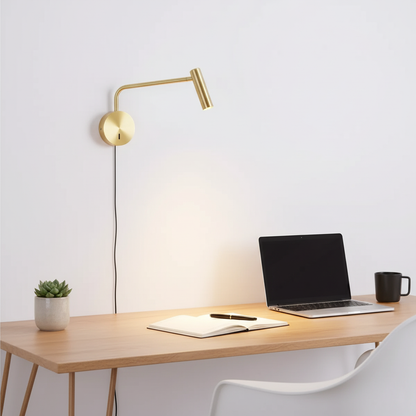 Aurélie Rizo Reading Plug-In Wall Lamp with Adjustable LED Arm