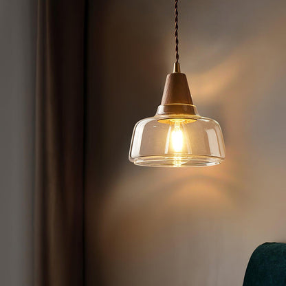 Aurélie Classic Brass Plug-In Wall Lamp with Clear Glass Shade