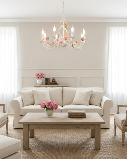 Amélie Rose Flowers Chandelier