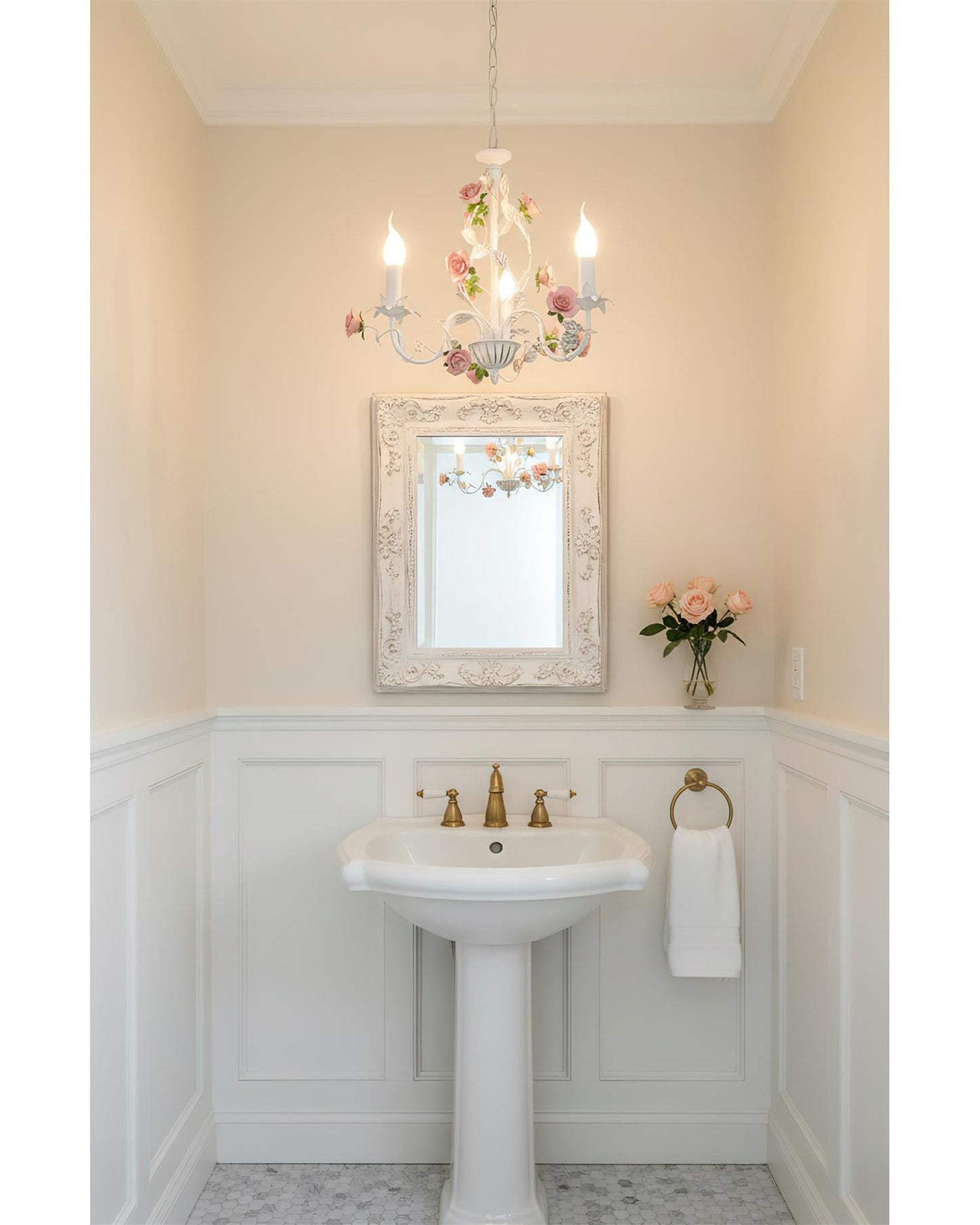Amélie Rose Flowers Chandelier