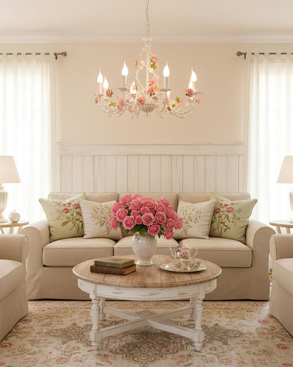 Amélie Rose Flowers Chandelier