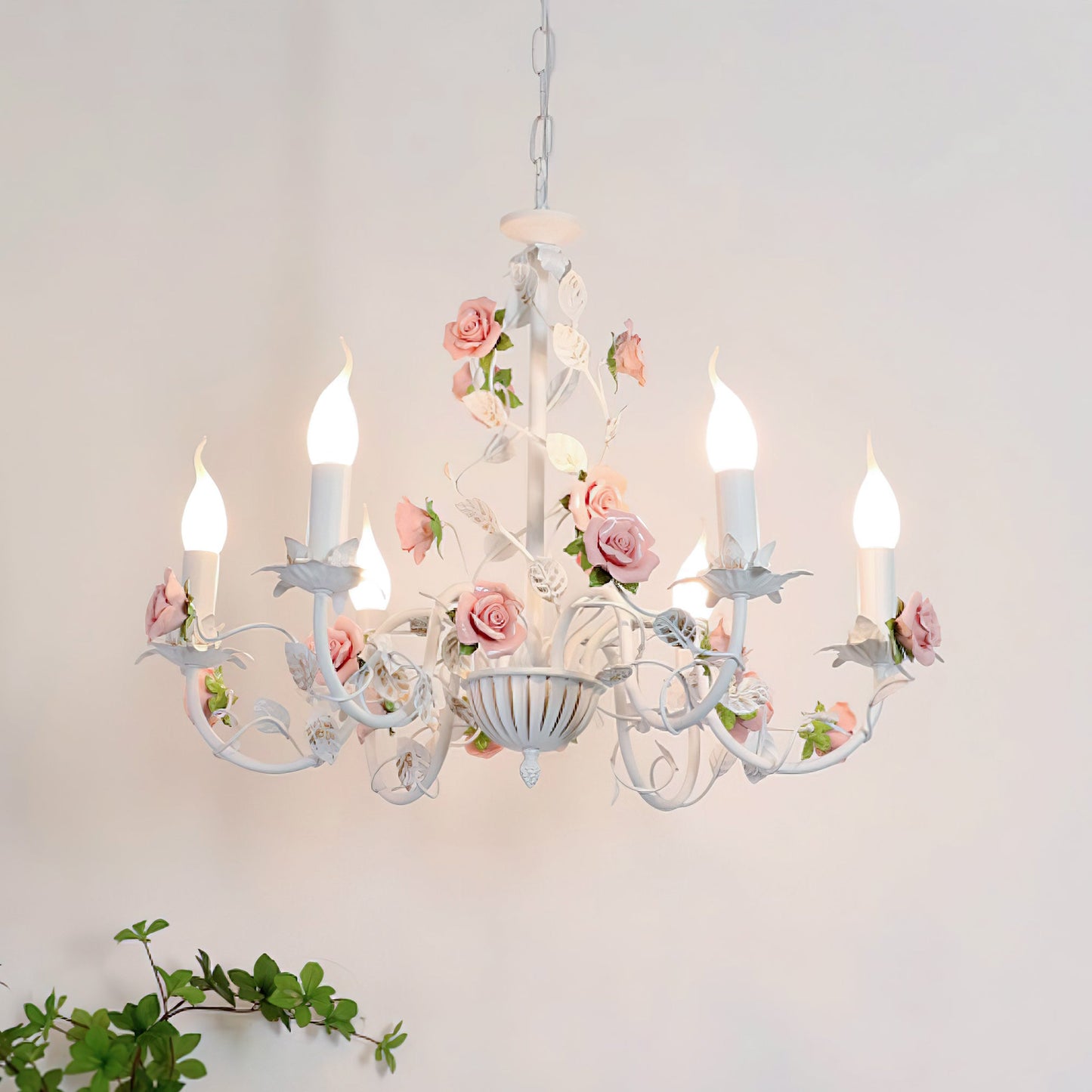 Amélie Rose Flowers Chandelier