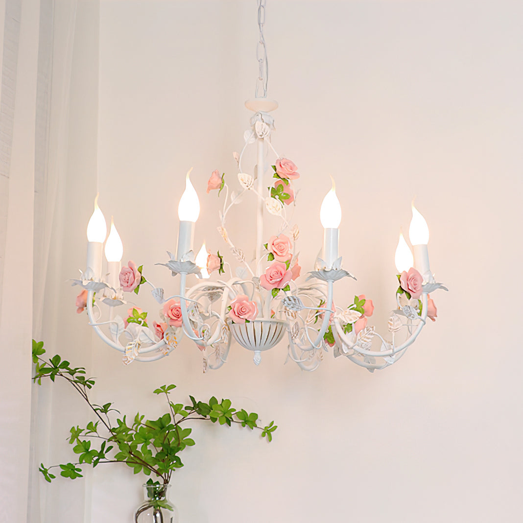 Amélie Rose Flowers Chandelier