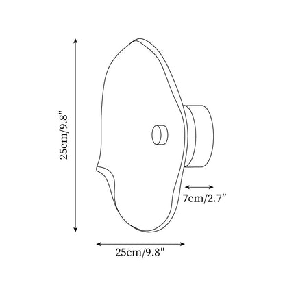 Amélie Round Nebulae Wall Light Glass and Metal LED Lighting