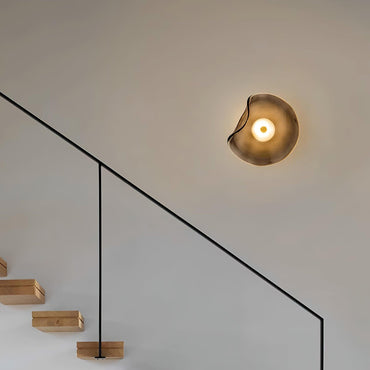 Amélie Round Nebulae Wall Light Glass and Metal LED Lighting