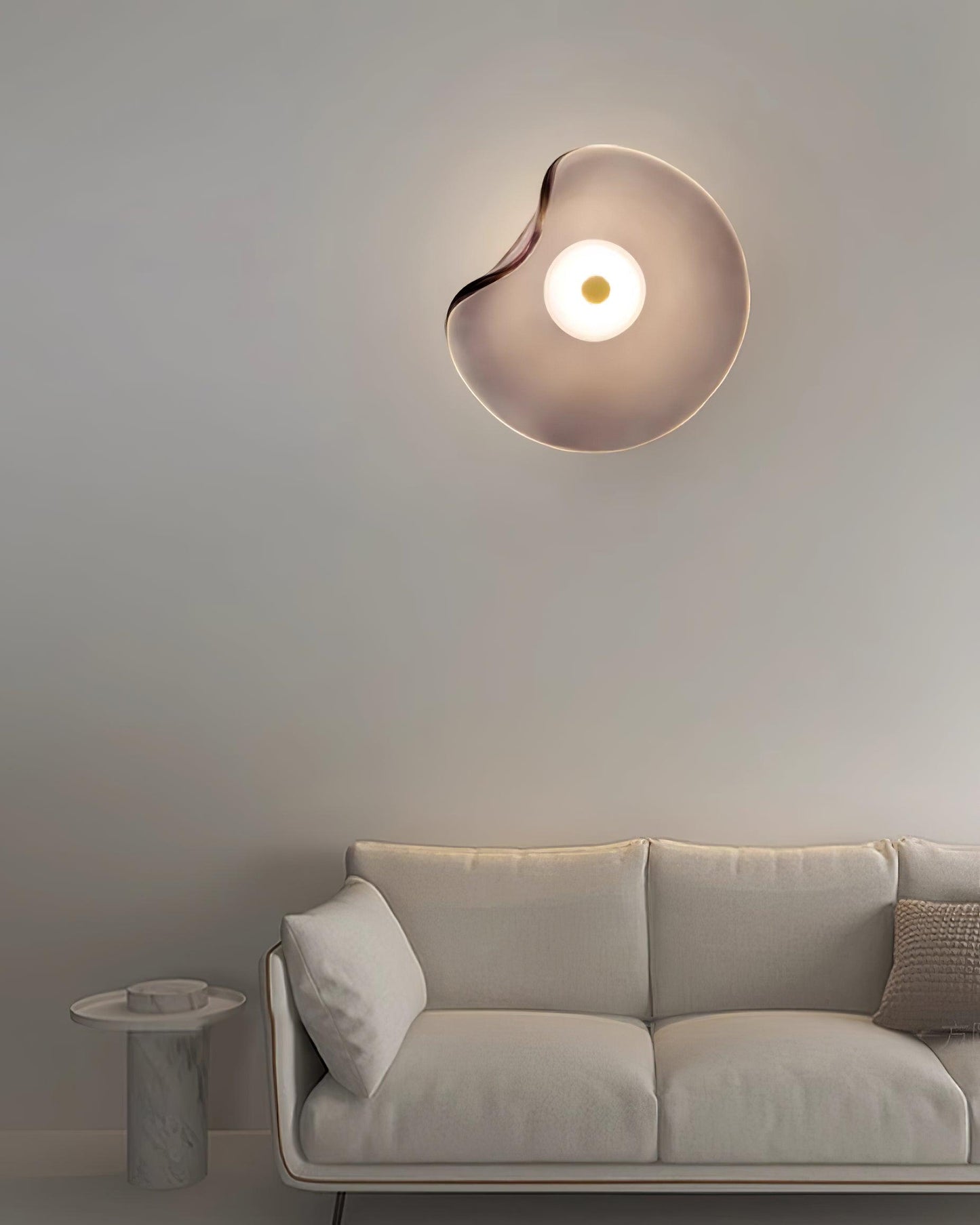 Amélie Round Nebulae Wall Light Glass and Metal LED Lighting