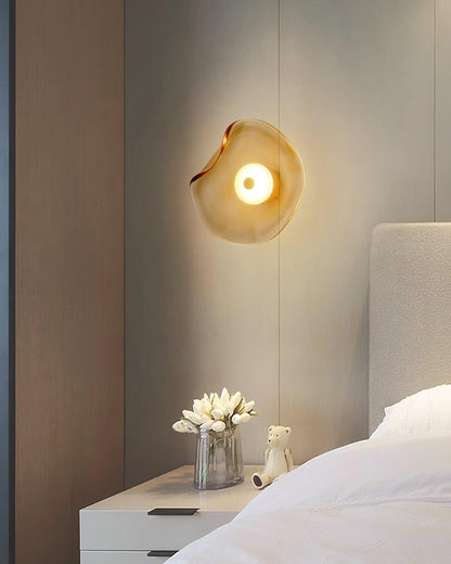 Amélie Round Nebulae Wall Light Glass and Metal LED Lighting