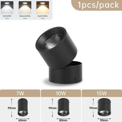 Camille Foldable LED Rotatable Ceiling Spotlight 3-Color Modern