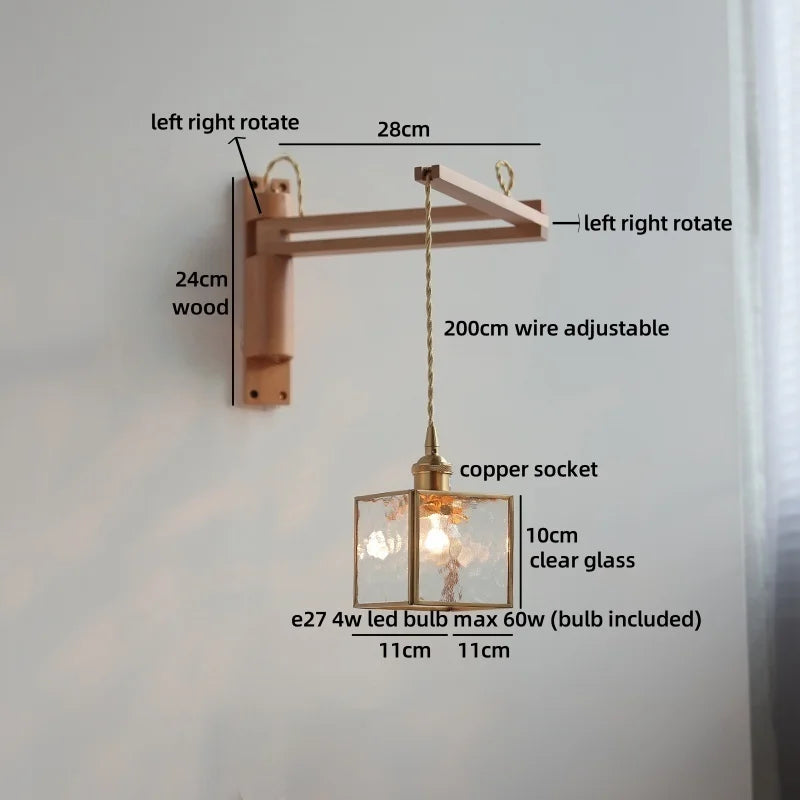 Aurore Wabi Sabi Glass Wall Lamp Nordic Style