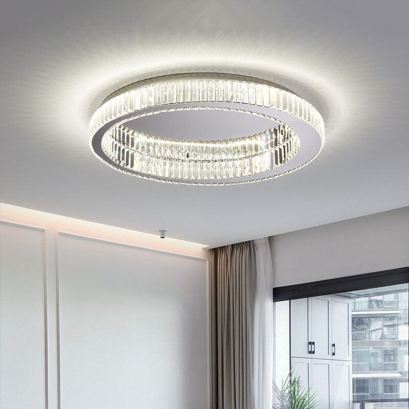 Brigitte Ring Crystal Flush Mount Bedroom Chandelier