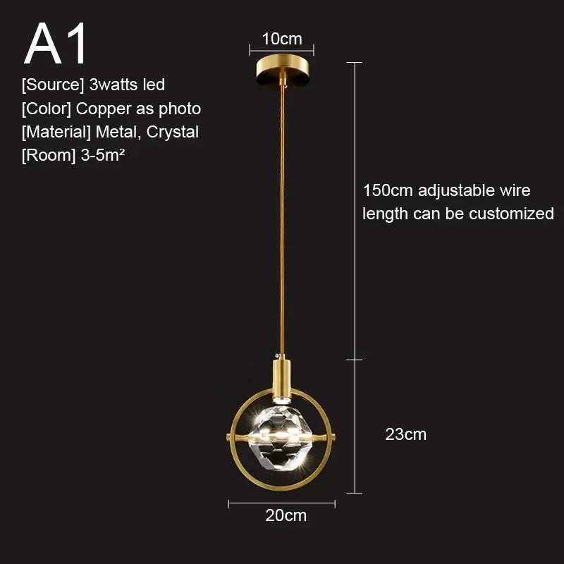 Amélie Crystal Pendant Hanging Light