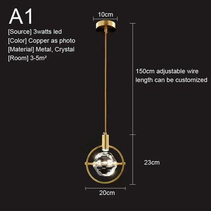 Amélie Crystal Pendant Hanging Light