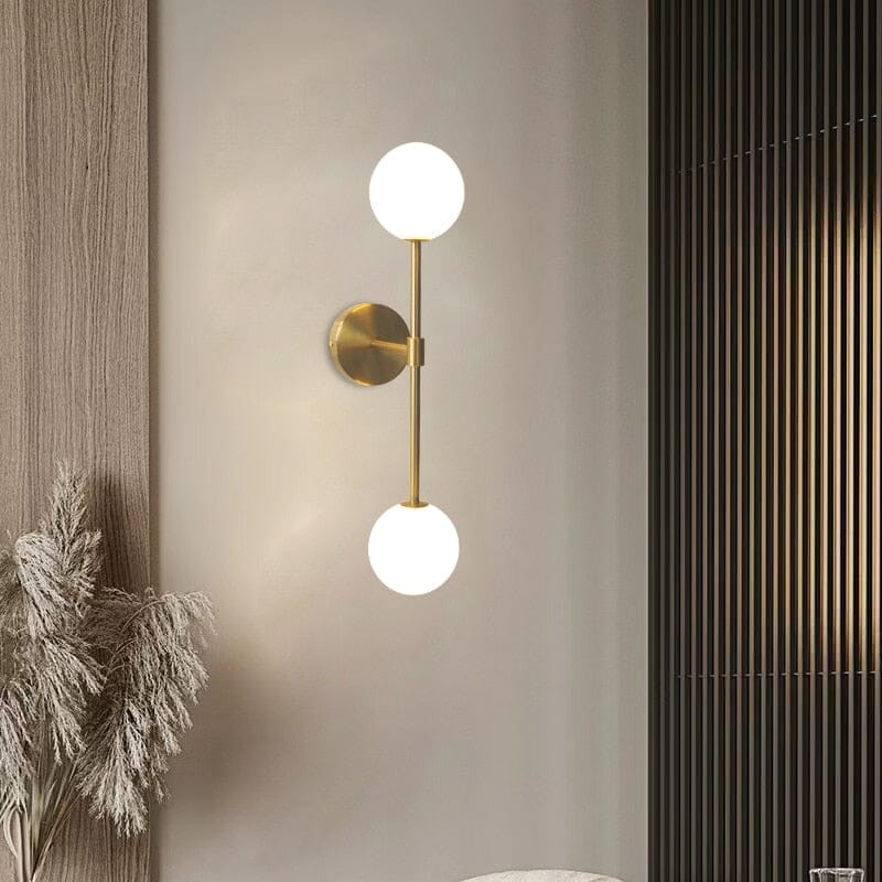 Émilie Milky Glass Ball Wall Lamp with Modern Elegant Design