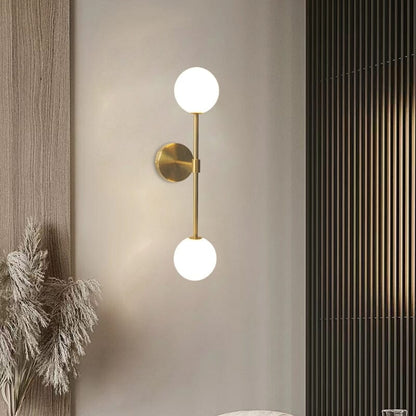 Émilie Milky Glass Ball Wall Lamp with Modern Elegant Design
