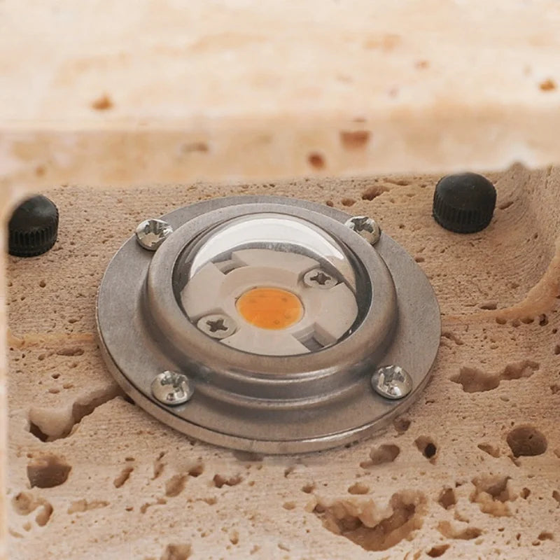 Élise Yellow Travertine LED Wall Lamp Japan Style Luxury