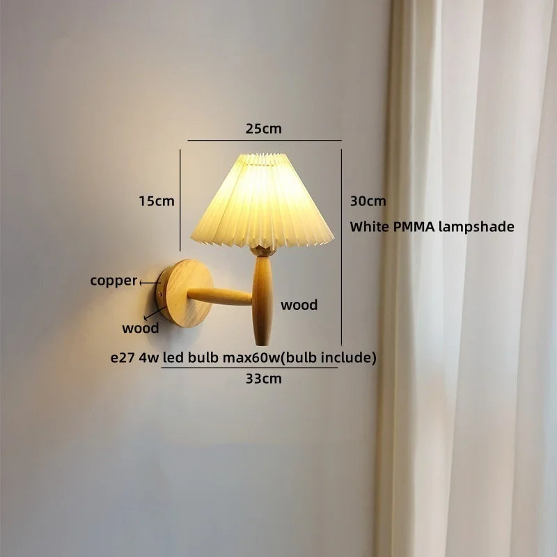 Chloé Pleated Umbrella Wall Lamp Nordic Modern