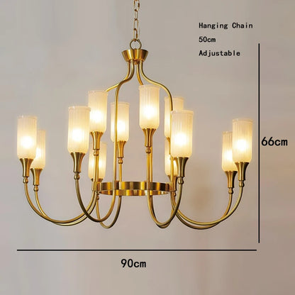 Aurélie Brass Cottage Ceiling Chandelier Light