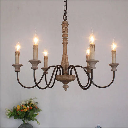 Élodie Vintage Wooden Pendant Light for Living & Dining Spaces