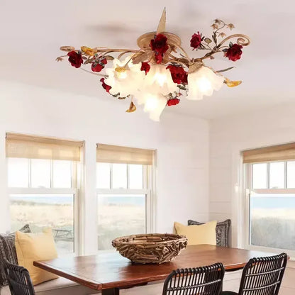 Amélie Nordic Flower Creative Semi-Flush Ceiling Light