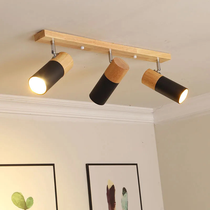 Camille Nordic Multi-Head LED Ceiling Spotlight Modern Black & White