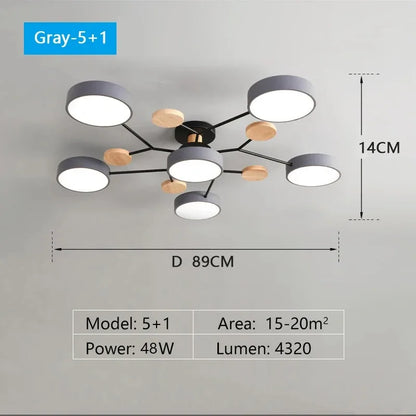 Anaïs Modern Tri-Color LED Ceiling Chandelier Light