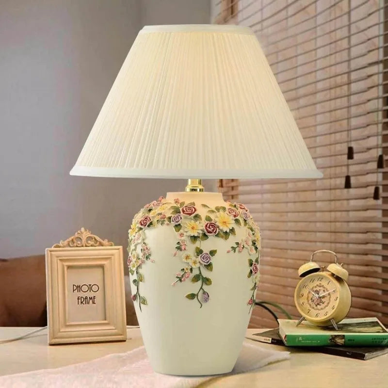 Madeleine Romantic Ceramic Bedside Table Lamp