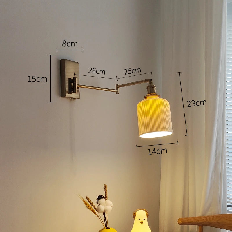 Geneviève Swing Arm Dual Head Wall Light