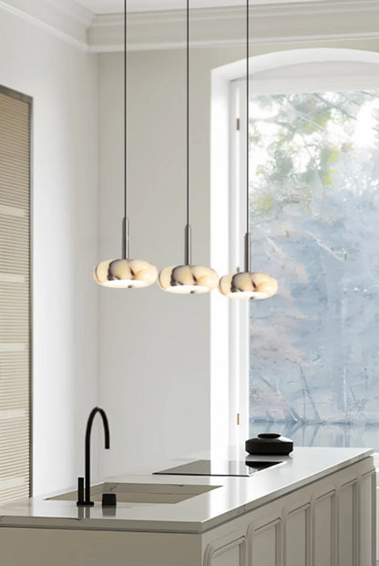 Élise Eclipse Mini Marble Disc Pendant Lamp