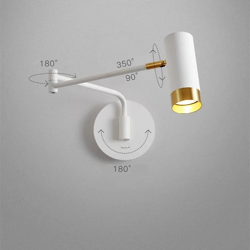 Victoire Adjustable Arm Wall Lamp with Modern Metal Design