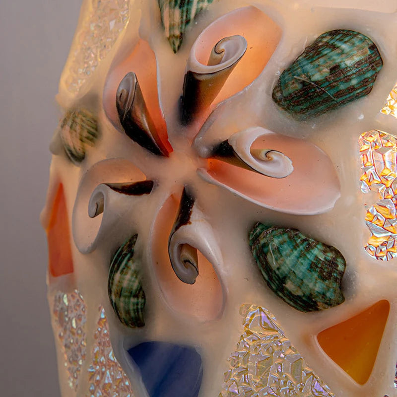 Isabelle Shell Glass Pendant Light Art Deco Bedside Lamp