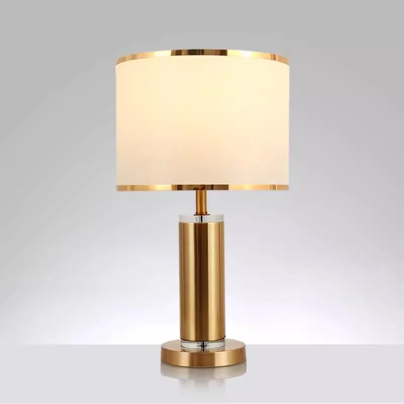 Amélie Nordic Crystal Fabric Table Lamp E27 Warm Bedroom Light