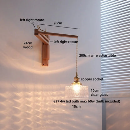 Élise Glass Flower Wall Lamp Flexible Arm Nordic