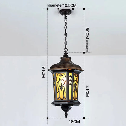 Elodie Outdoor European Pendant Light Waterproof Garden