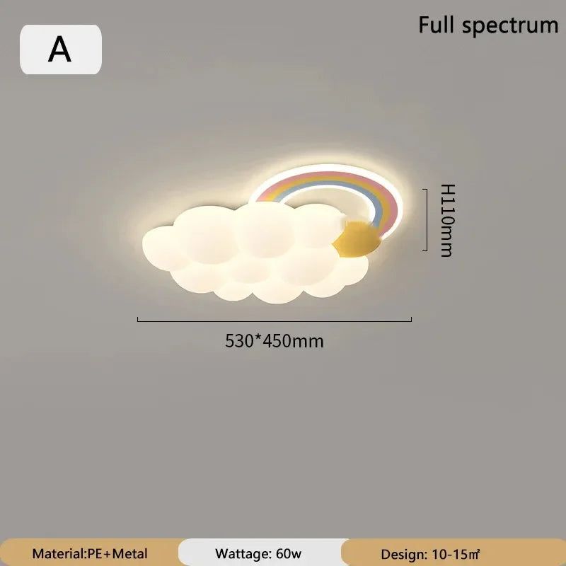 Élodie Nordic Cloud LED Ceiling Light Kids Room Modern