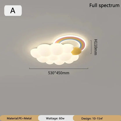 Élodie Nordic Cloud LED Ceiling Light Kids Room Modern