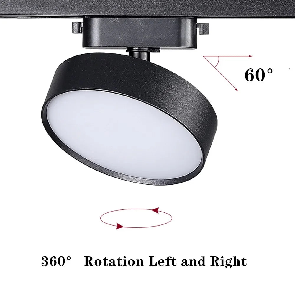Lucie LED Track Light Adjustable Spotlight Rail Fixture