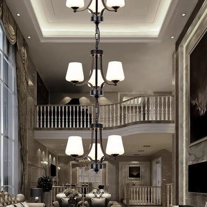 Isabelle Nordic Glass Stair Pendant Chandelier