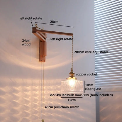 Élise Glass Flower Wall Lamp Flexible Arm Nordic