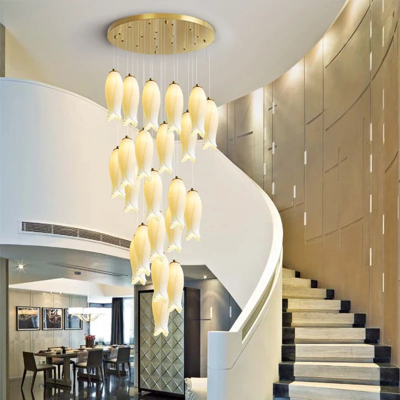 Amélie Minimalist Ceramic Staircase Pendant Light