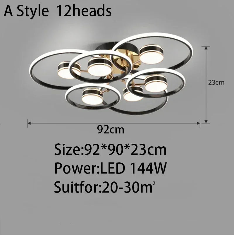 Modern Layered LED Ceiling Light – Minimalist Flush Mount for Living Room & Dining Area