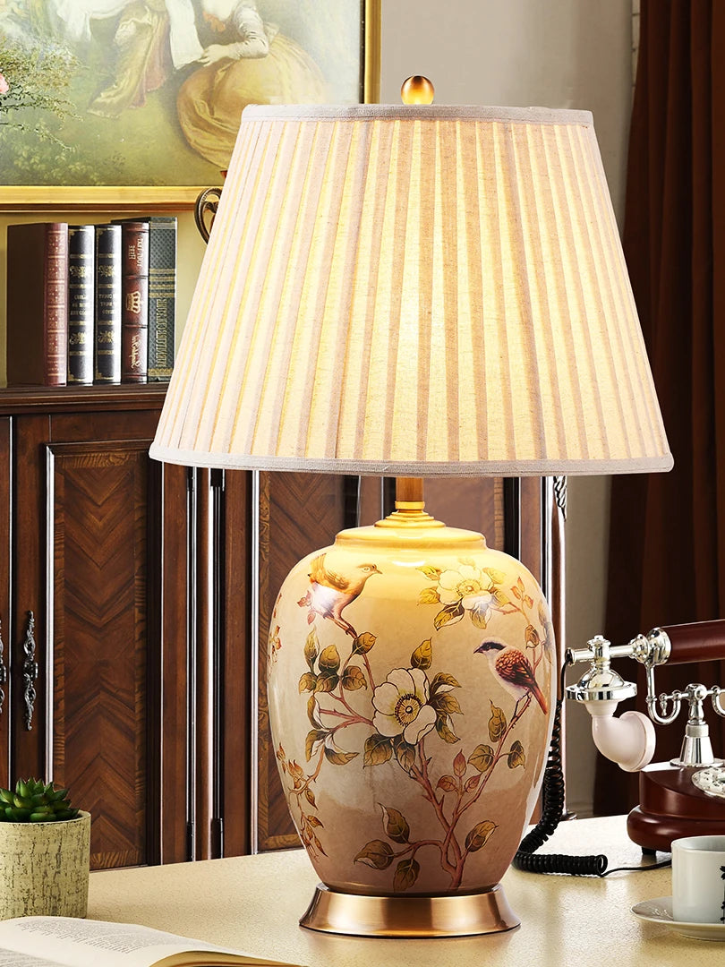 Large Ceramic LED Table Lamp for Living Room and Bedroom Decor
