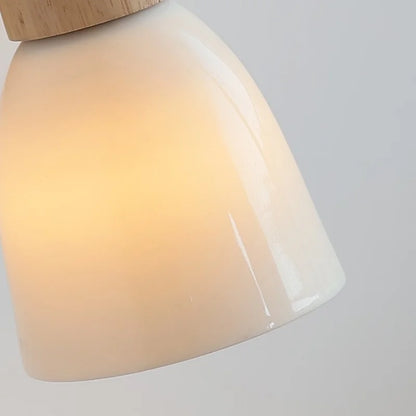 Chloé Ceramic Wall Light with Wood Accent