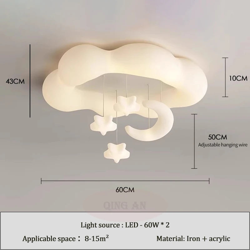 Amélie Cloud LED Ceiling Light Kids Room Cream Style Dimmable