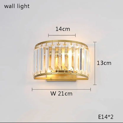 Isabella Luxury Gold Crystal LED Ceiling Light with Remote