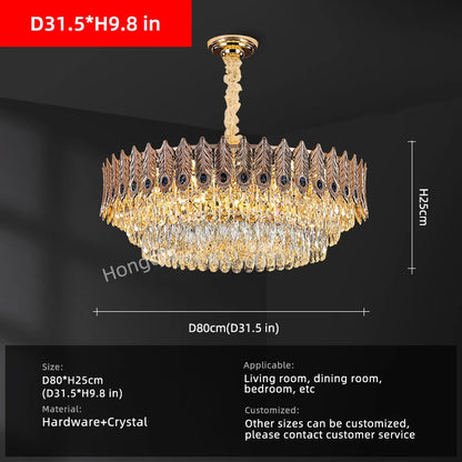 Élodie Crystal Ring LED Pendant Chandelier Light